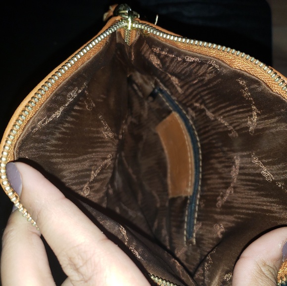 Brown leather purse with table and long strap - Picture 4 of 4